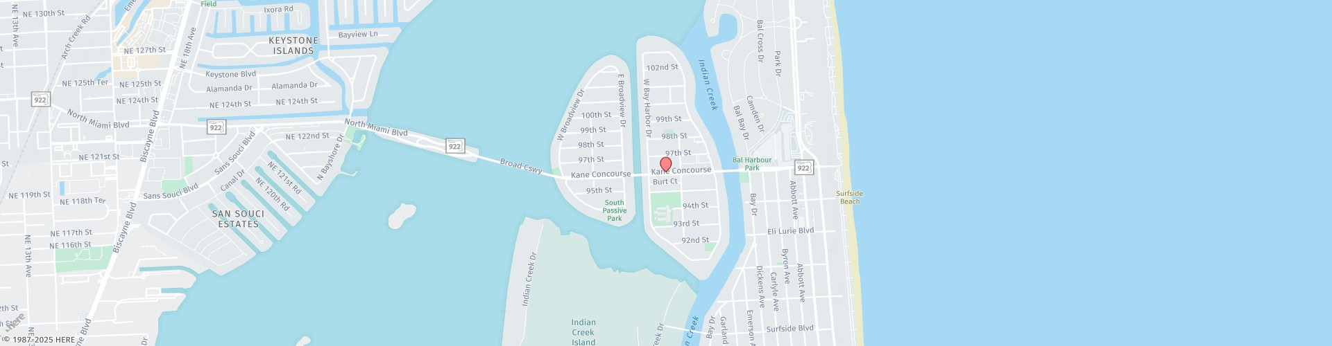 Location Map: 1143 Kane Concourse Bay Harbor Islands, FL 33154